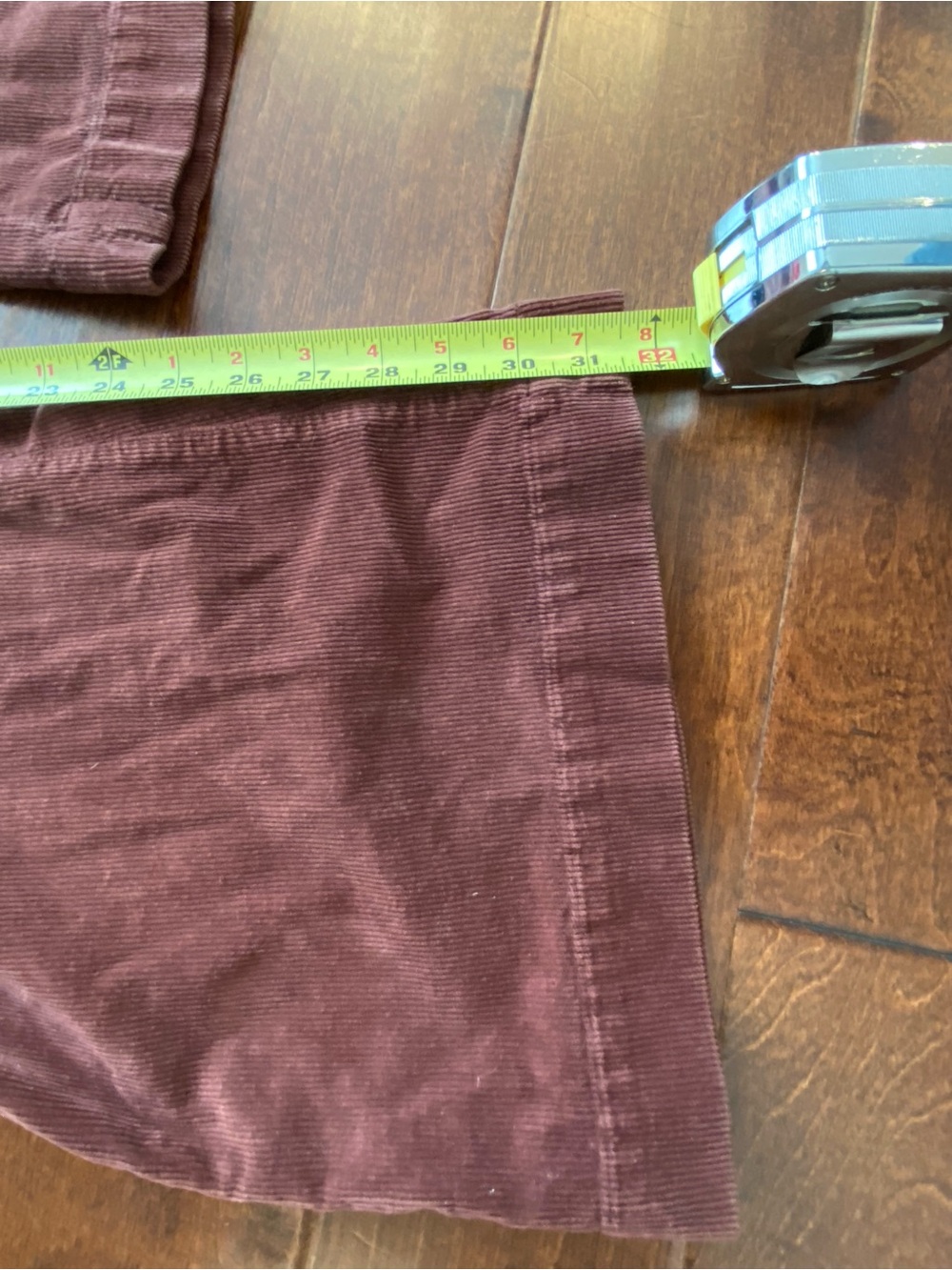 Good American Good Legs Flare Mid Rise Corduroy Red Brown 18 NWT - Picture 9 of 9